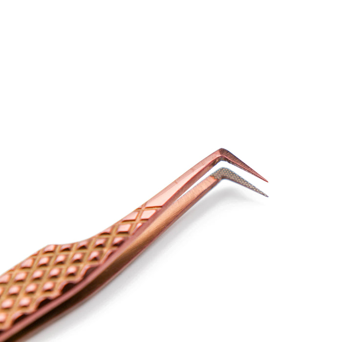 Copper Fiber - MF9 - Fiber Long Boot Volume Tweezers Tweezers Mega Lash Academy