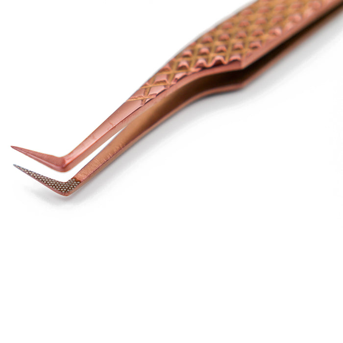 Copper Fiber - MF9 - Fiber Long Boot Volume Tweezers Tweezers Mega Lash Academy