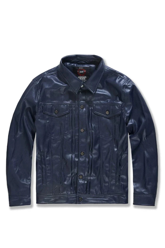 JORDAN CRAIG Thriller Trucker Jacket (Midnight Blue) JJ1218