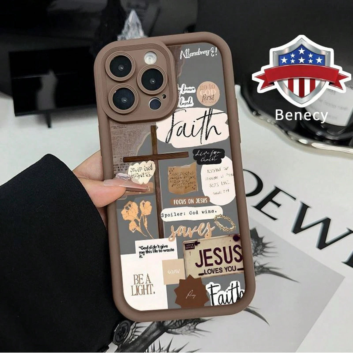Cross Bible Design Pattern Case For IPhone 16 15 14 Pro Max 13 12 11 XR XS Plus E Soft TPU Bumper Drop Protection Rugged Durable Back Cover For Boy,Suitable For IPhone17 Air