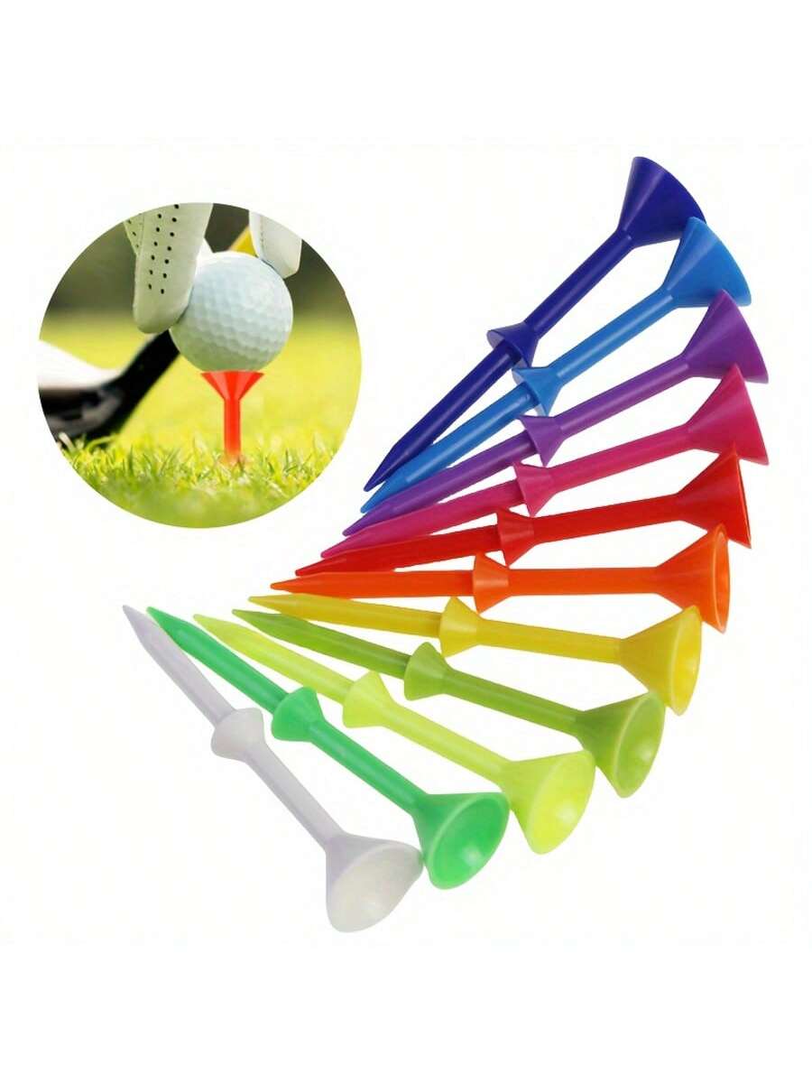 Cup-Shaped Golf Tees, Plastic Durable Golf Ball Tees, Multiple Colors Mixed Shipping, Professional Golf Ball Base, Golf Tournament Ball Tees, Golf Course Accessories Golf Ball Nails