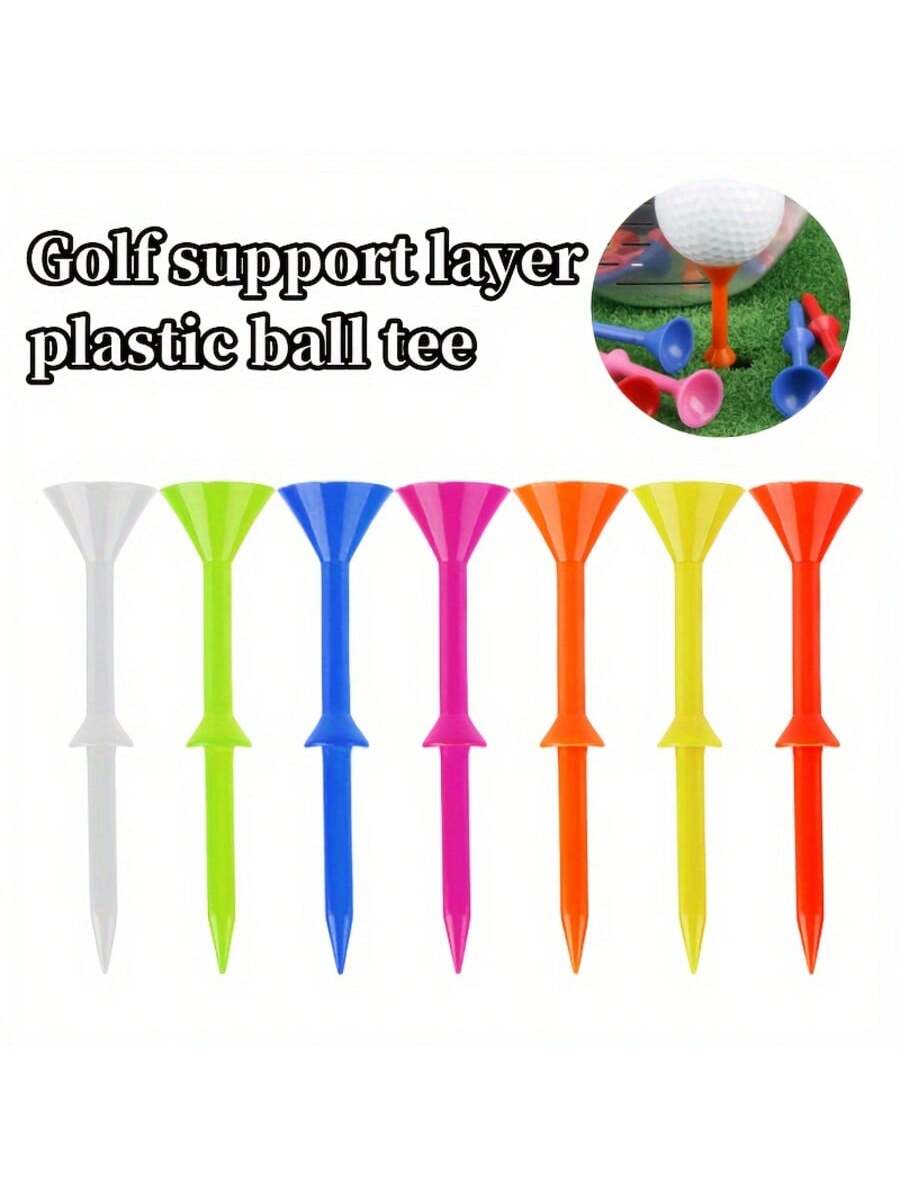 Cup-Shaped Golf Tees, Plastic Durable Golf Ball Tees, Multiple Colors Mixed Shipping, Professional Golf Ball Base, Golf Tournament Ball Tees, Golf Course Accessories Golf Ball Nails