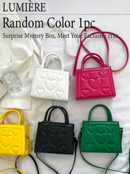 Cute Medium Handbag For Children Pastel Shoulder Bag Quilted Fabric Crossbody Bag Detachable Strap Mini Bag For Birthday Gift Vacation Graduation