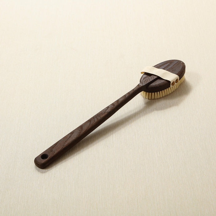 Dark wood bath brush