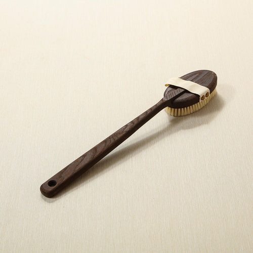 Dark wood bath brush