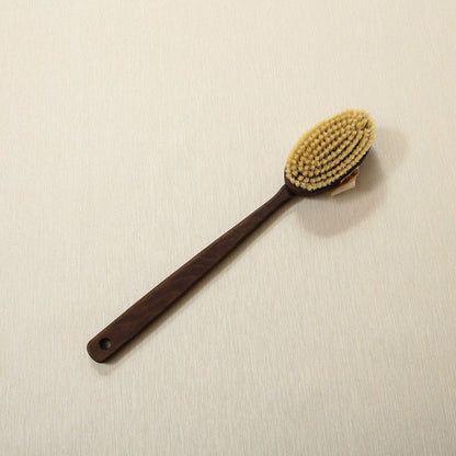 Dark wood bath brush