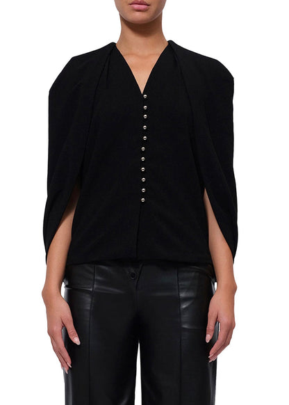 Dawn Cape Blouse (Black)
