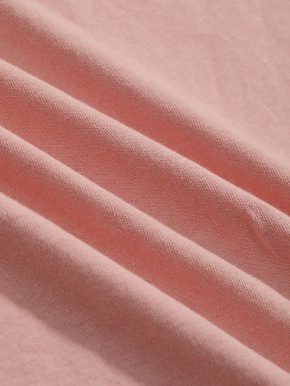 DAZY Solid Round Neck Tee Preppy Tops