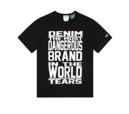 DENIM TEARS-Mission Statement Tee Black-FW24TSS003