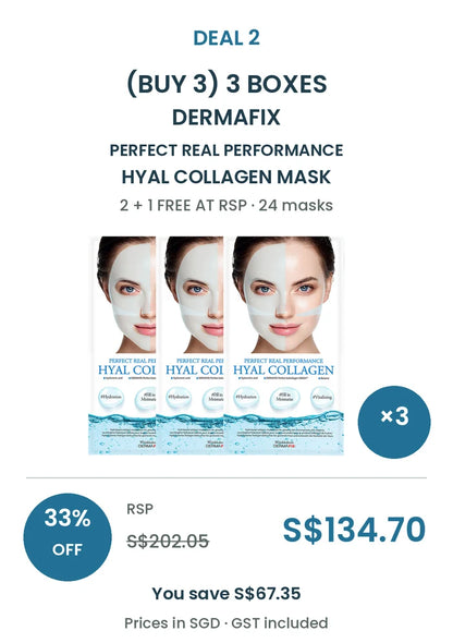 (BUY 3 BOXES) DERMAFIX HYAL COLLAGEN — 24 MASKS (PRE-ORDER - SHIPS OUT AFTER 15 OCT 2026)