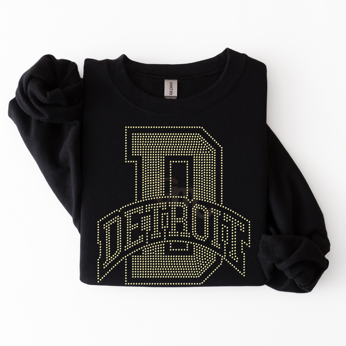 Detroit D RHINESTONE TRANSFER