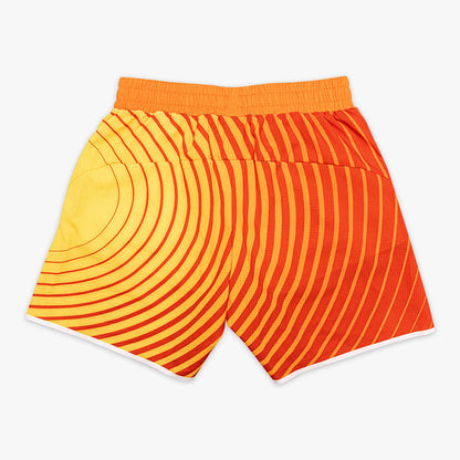 Orange Diamond Tech with Liner Orange Gradient shorts - back view
