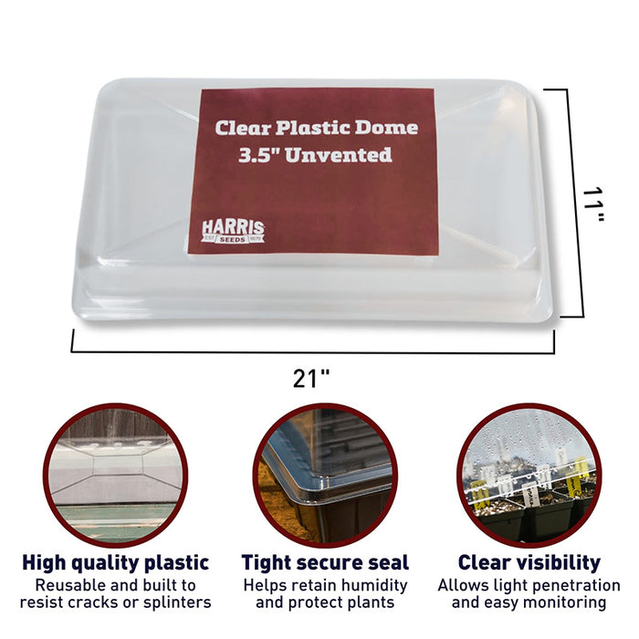 Dome 3.5" Clear Plastic Unvented