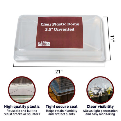 Dome 3.5" Clear Plastic Unvented