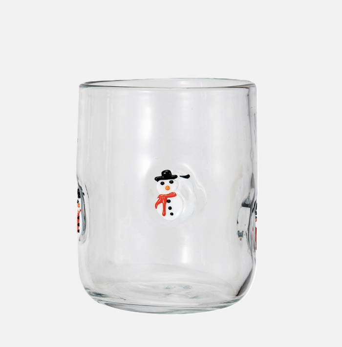 Drinking Glass w/ Embedded Holiday Icon - 13 Hub Lane   |  Drinking Glasses
