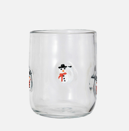 Drinking Glass w/ Embedded Holiday Icon - 13 Hub Lane   |  Drinking Glasses