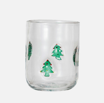 Drinking Glass w/ Embedded Holiday Icon - 13 Hub Lane   |  Drinking Glasses