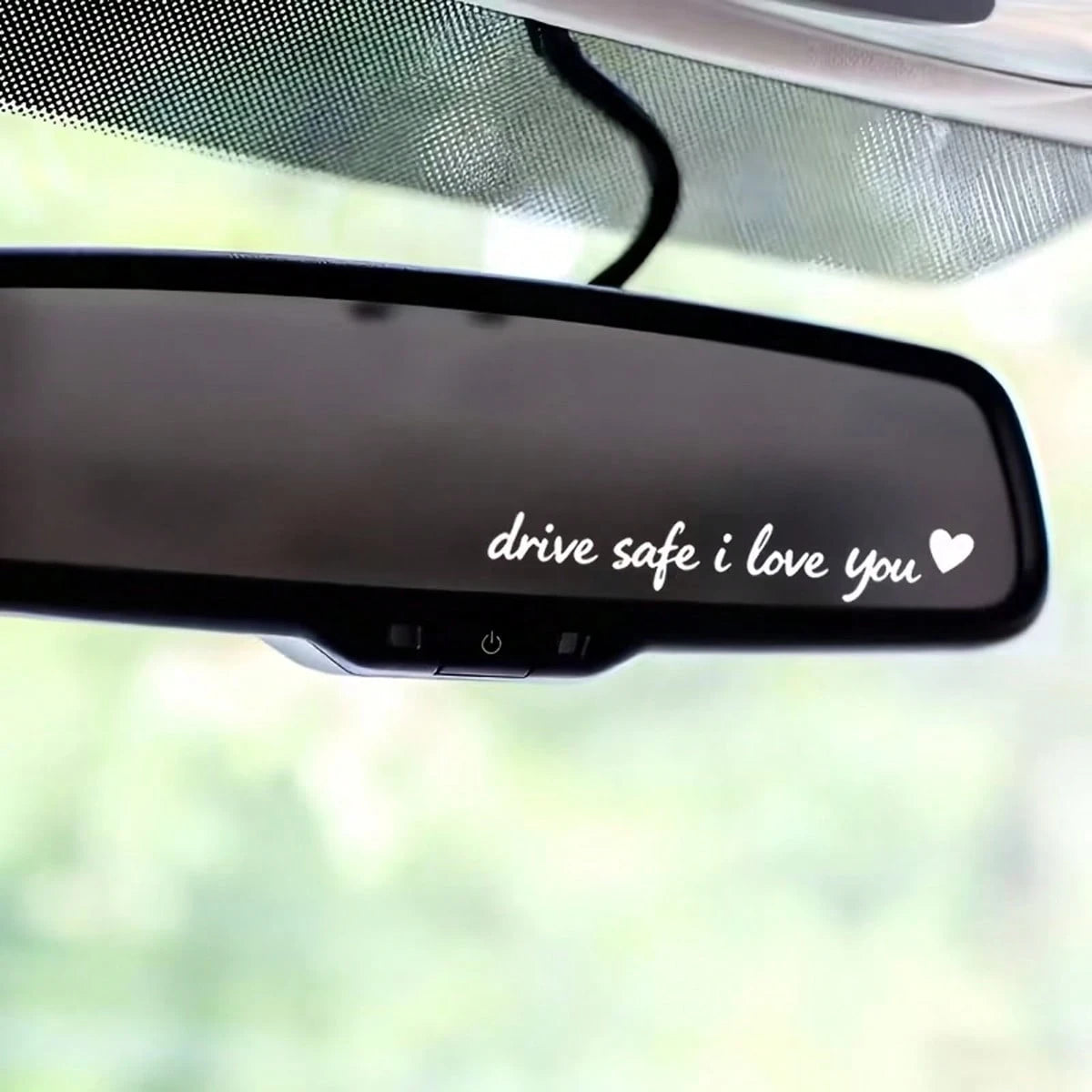 Drive I Love You Letters And Heart Pattern Car Rearview Mirror Stickers, Exterior Car Decorations, Christmas Decorations, Valentine's Day Decorations, Suitable For Phone Back Stickers, Laptop Stickers