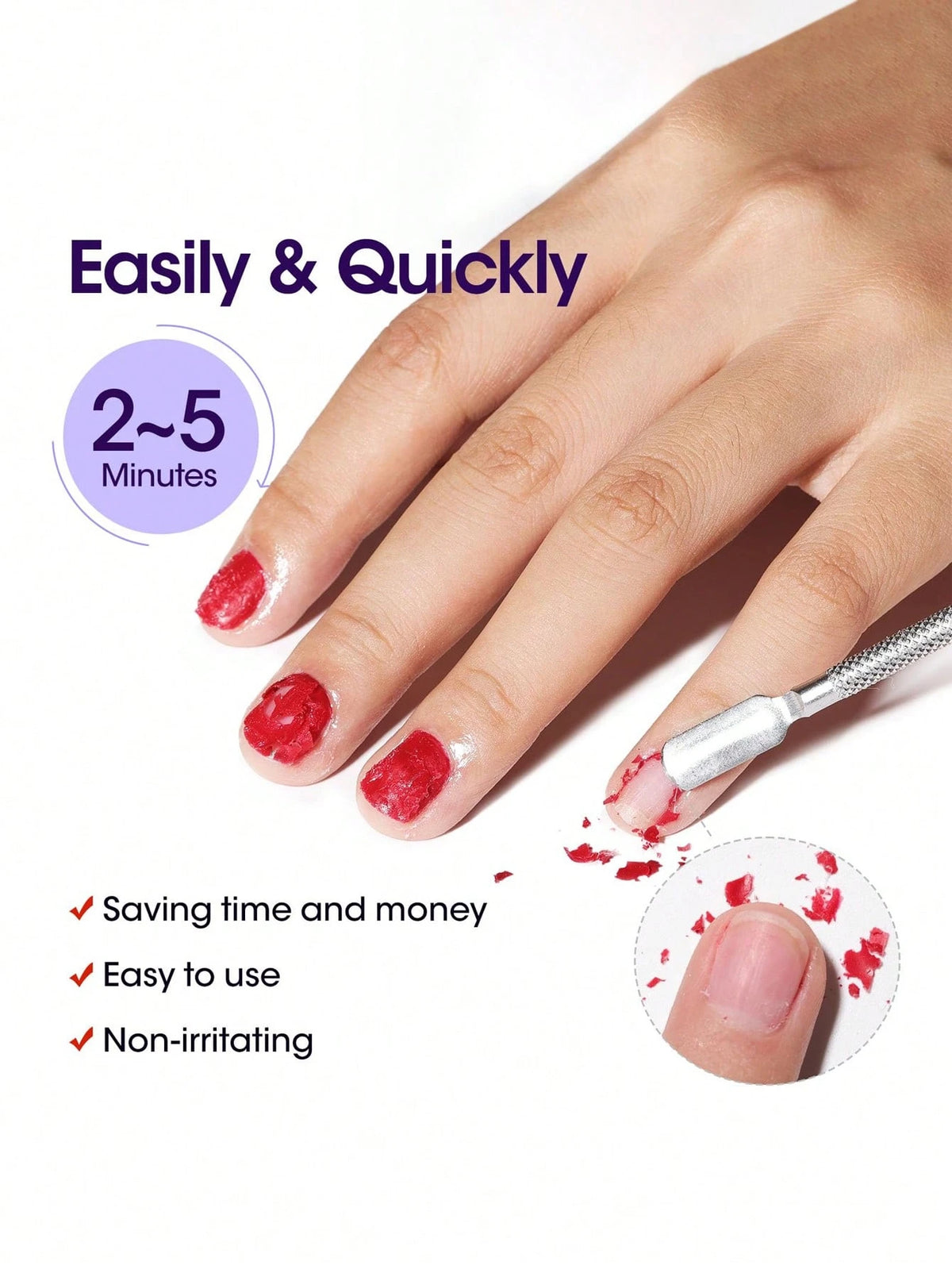 Dueloit 15ml Gel Nail Polish Remover, 1pc, 2-5 Minutes Fast & Easy Removal, No Soaking Or Wrapping Required, Quickly Removes Soak-Off Gel Nail Polish, Random Color
