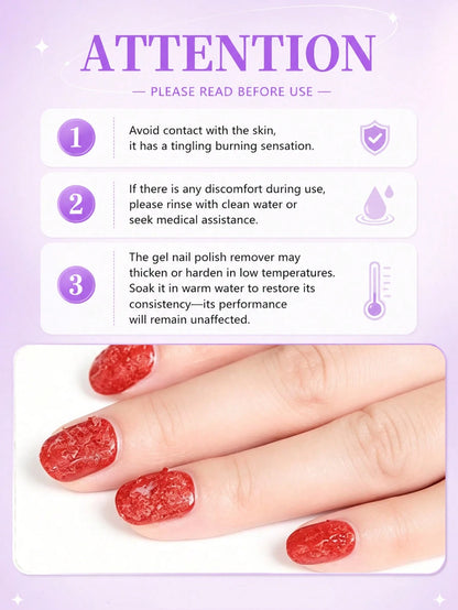 Dueloit 15ml Gel Nail Polish Remover, 1pc, 2-5 Minutes Fast & Easy Removal, No Soaking Or Wrapping Required, Quickly Removes Soak-Off Gel Nail Polish, Random Color