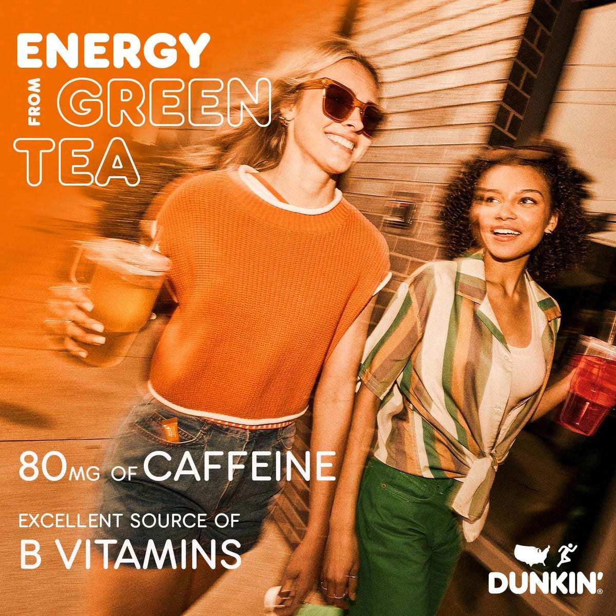 Dunkin’ Zero Sugar Refreshers Singles To Go! Powdered Drink Mix, 40 Ct Variety Pack, Energy From Green Tea, Aspartame-Free, Just Add Water