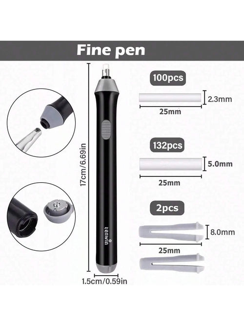 Electric Eraser For Sketch Drawing Detail With Auto Rotation Function, Battery Operated, For Student Stationery Back To School