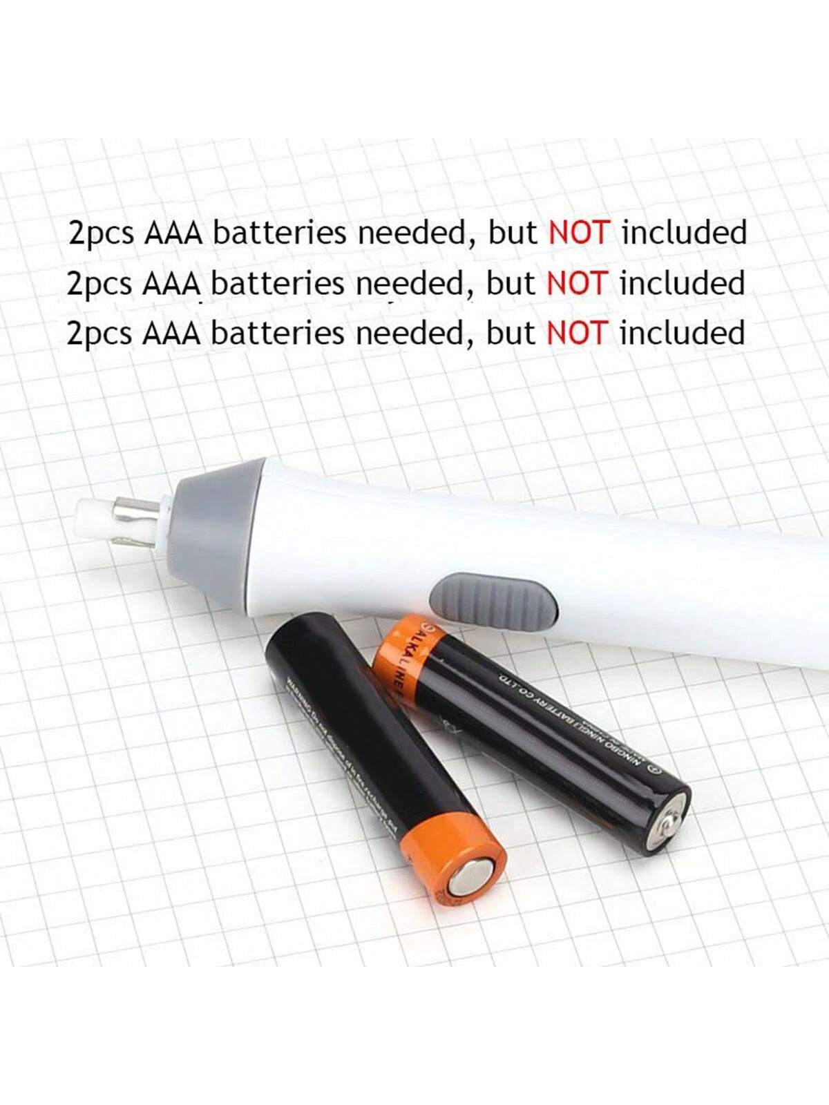 Electric Eraser For Sketch Drawing Detail With Auto Rotation Function, Battery Operated, For Student Stationery Back To School