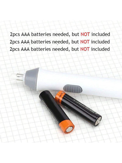 Electric Eraser For Sketch Drawing Detail With Auto Rotation Function, Battery Operated, For Student Stationery Back To School