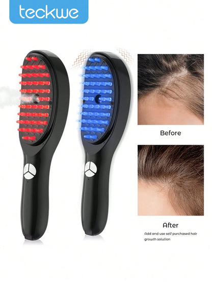Electric Spray Massage Hair Brush, Vibrating Scalp Massager