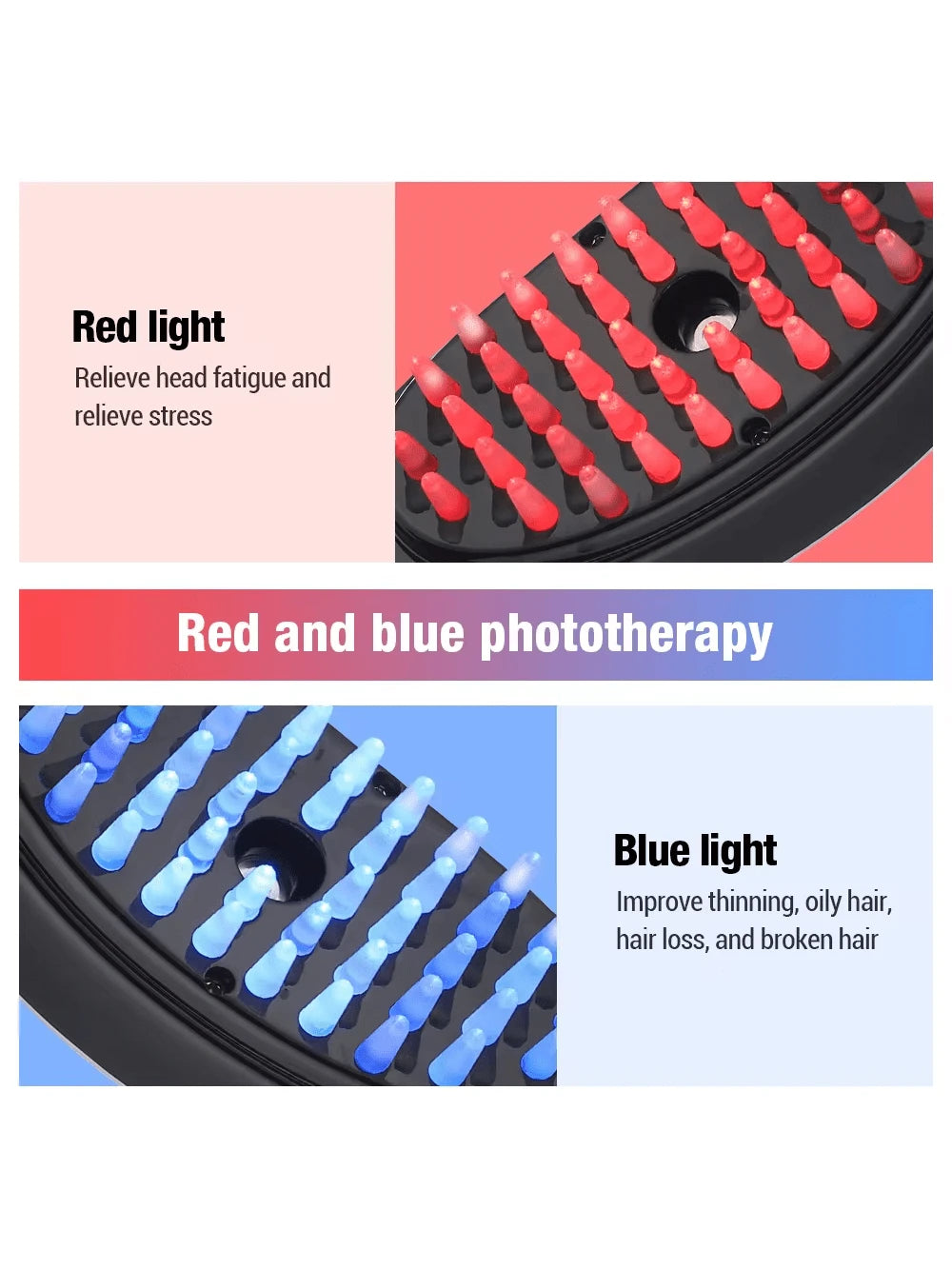 Electric Spray Massage Hair Brush, Vibrating Scalp Massager