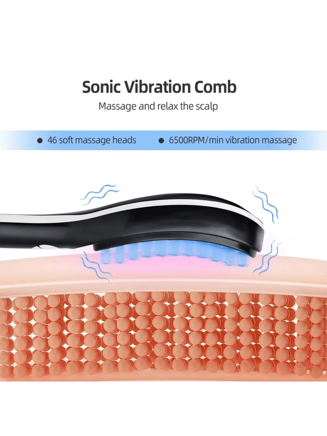 Electric Spray Massage Hair Brush, Vibrating Scalp Massager
