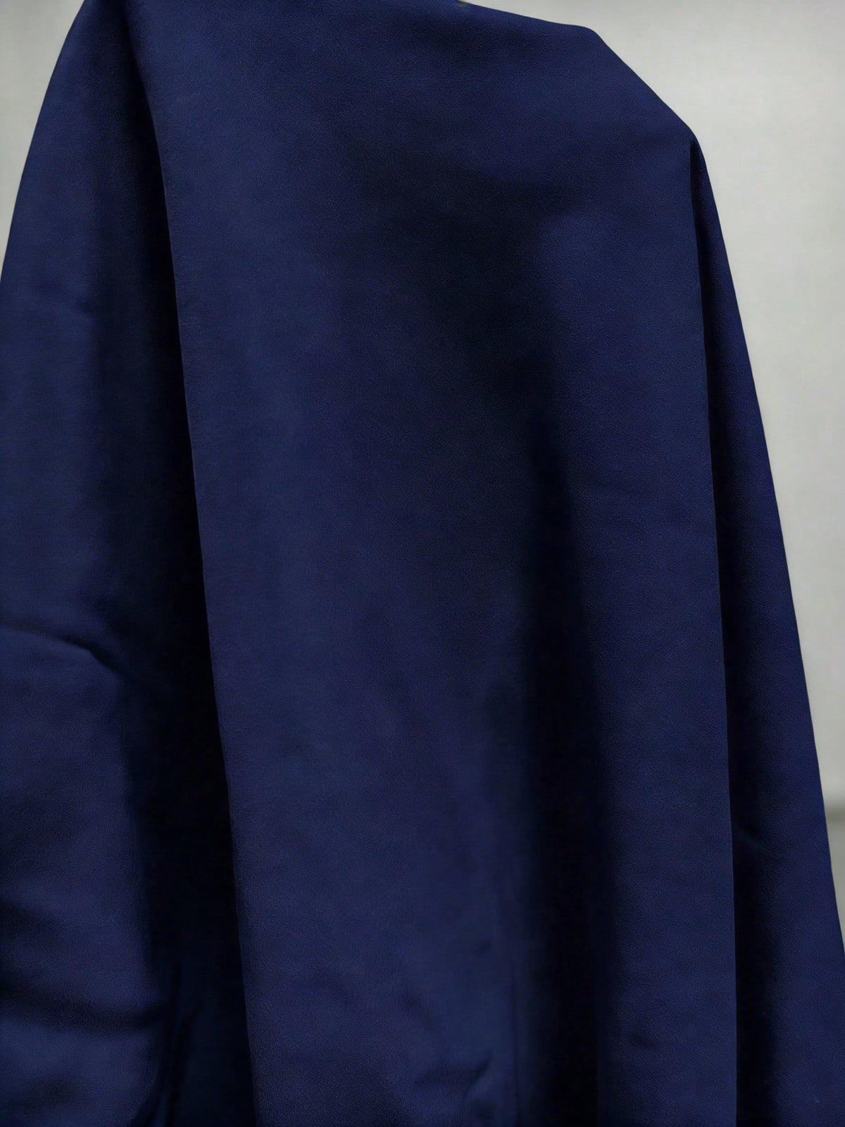 Elegant Navy Blue Regular Length Regular Sleeve Casual Shirt Collar Buttoned Blouse For Women Semi Sheer Woven