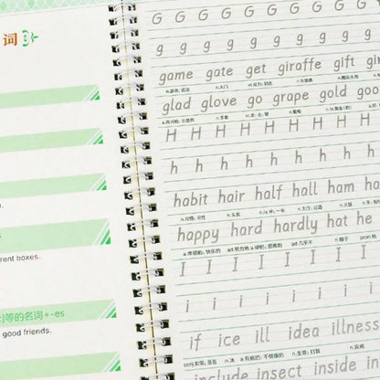 English Handwriting Set- Premium English Practice Book With 3D Grooved Design- Easy-To-Use Reusable Handwriting Tool| Ideal Gift For Holidays And Birthdays, Back To School