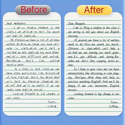 English Handwriting Set- Premium English Practice Book With 3D Grooved Design- Easy-To-Use Reusable Handwriting Tool| Ideal Gift For Holidays And Birthdays, Back To School
