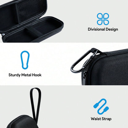 EVA Hard Case For SSD Enclosure, Portable Cable Storage Bag Travel Organizer Pouch For USB Cables Adapter, Shockproof Protective Zipper Carrying Case For Tech Accessories
