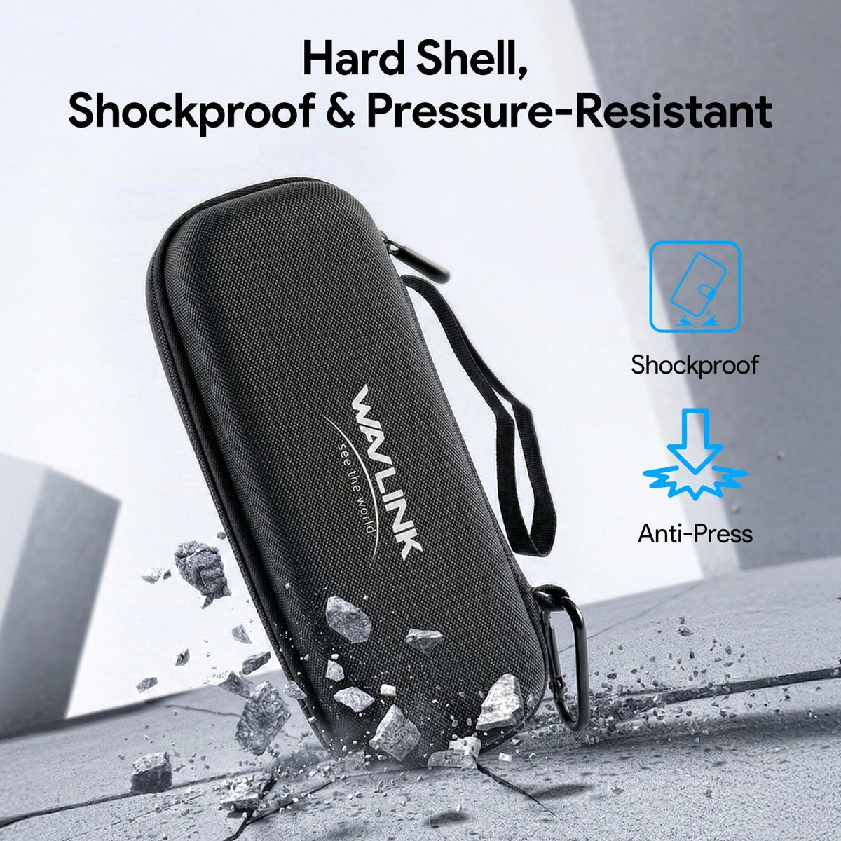 EVA Hard Case For SSD Enclosure, Portable Cable Storage Bag Travel Organizer Pouch For USB Cables Adapter, Shockproof Protective Zipper Carrying Case For Tech Accessories