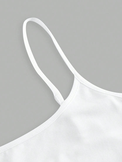 EZwear 3pcs Women Casual Camisole Top Set With Sticker Pattern, Versatile Slim Fit Tank Top For Summer