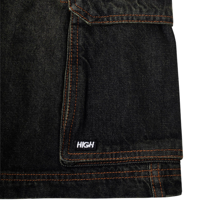 Faded Denim Shorts Swamp - Four Street
