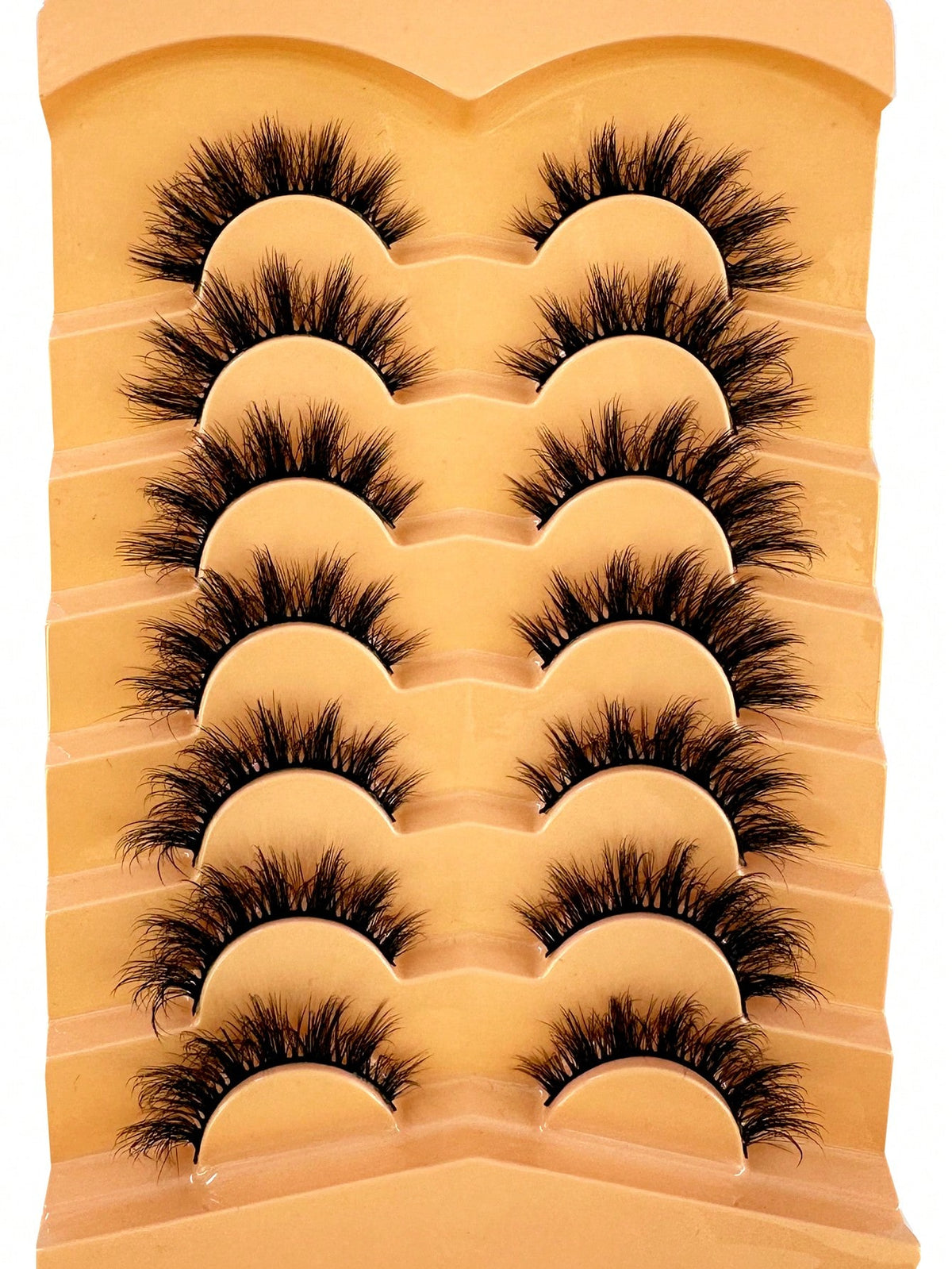 False Eyelashes Wispy Lashes Natural Look Fake Eyelashes Cat Eye Lashes Mink Fluffy Strip False Lashes Fox Eye Lashes Pack 7 Pairs Strip Lashes,Lashes,Eyelashes,Fake Lashes