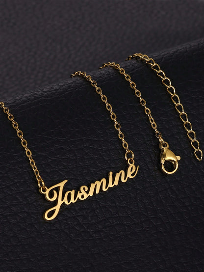Fashion Customized Name Necklace, Stainless Steel Material, Personalized Nameplate Neck Chain, Gift For Her