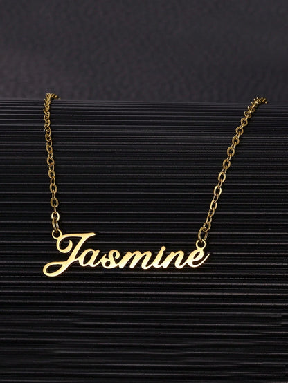 Fashion Customized Name Necklace, Stainless Steel Material, Personalized Nameplate Neck Chain, Gift For Her