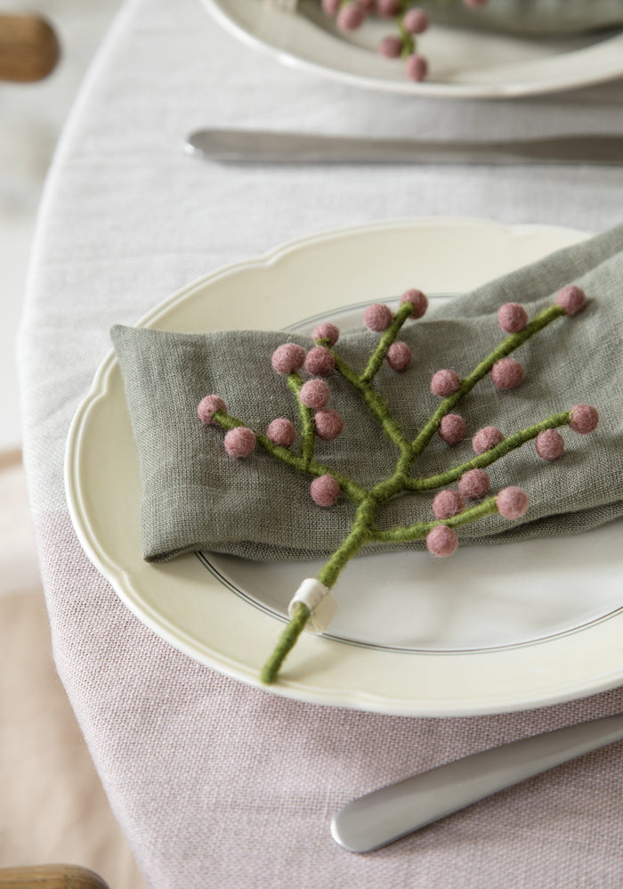 Felt Mini Branch, Rouge Berries