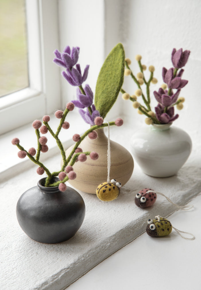 Felt Mini Branch, Rouge Berries