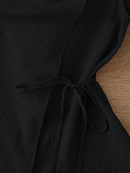 Franclia Black Summer Chic Sleeveless Unique Design Tank Top For Women,Work Casual Elegant Korean Style Blouse Modern Latest Tops For Woman Clothes