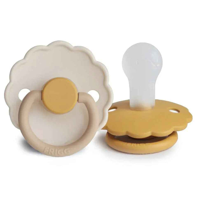 Frigg® Duda iz silikona Daisy Chamomile/Honey gold 0-6 M FRIGG