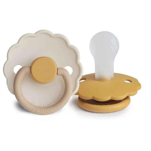 Frigg® Duda iz silikona Daisy Chamomile/Honey gold 0-6 M FRIGG