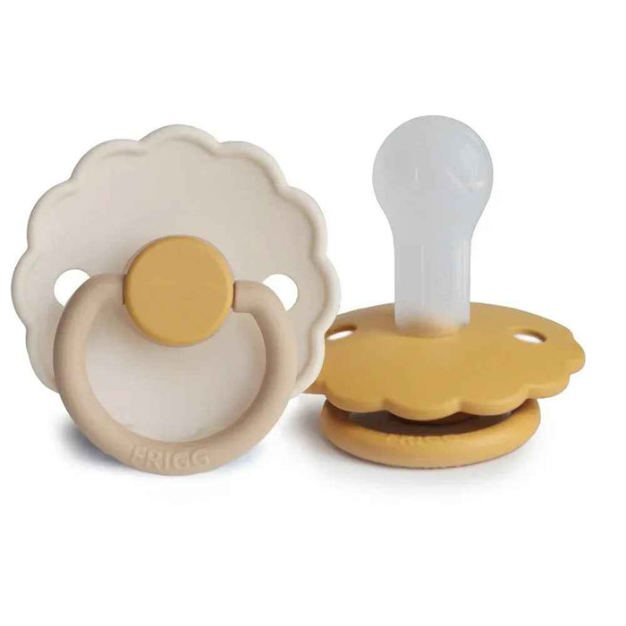 Frigg® Duda iz silikona Daisy Chamomile/Honey gold 6-18 M FRIGG