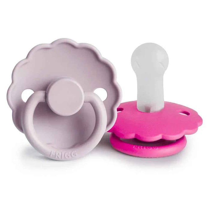 Frigg® Duda iz silikona Daisy Soft Lilac/Fuchsia 6-18 M FRIGG