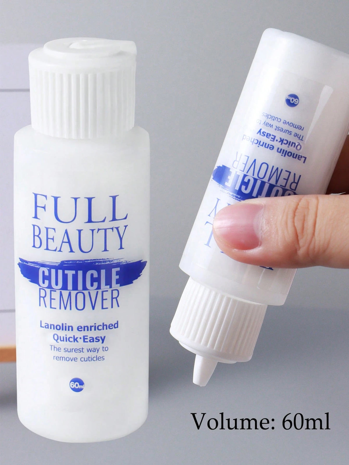 FULL BEAUTY 60ml Nail Cuticle Softening Gel Cream, Smooth & Moisturizing, Removes Nail Dead Skin, Manicure Care Repair Tool With Cuticle Pusher Nails