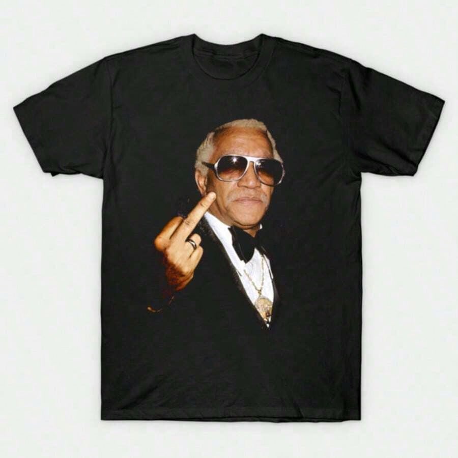 FUNNY REDD FOXX 90S-Shirt, Redd Foxx-Shirt, Cotton Graphic Tees, Black Shirt Men Street Daily Wear